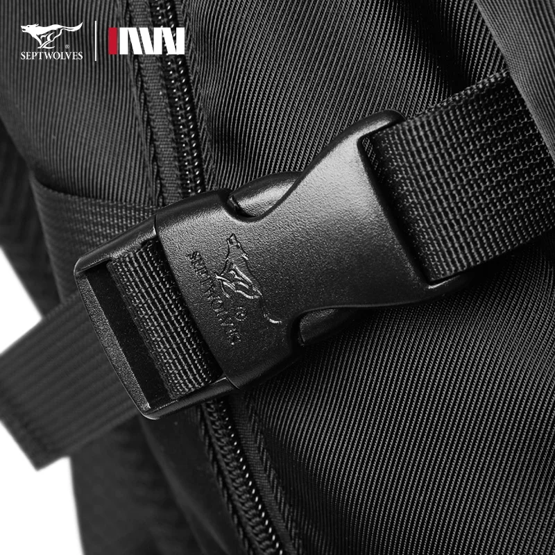 Septwolves Casual Backpack Travel Bag Unisex Waterproof 15 Inches Laptop School Bag Wear-resistant Teenagers College Backpack – Image 5