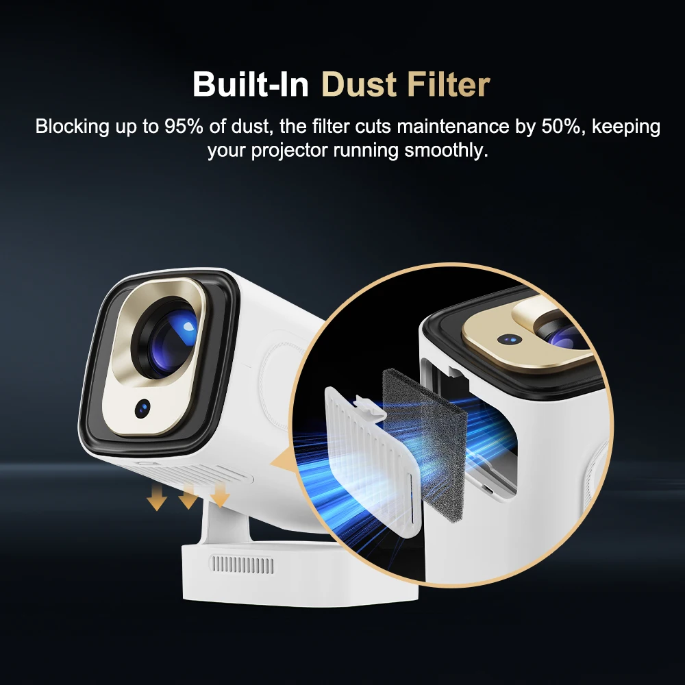 Magcubic HY310 Auto Focus 4K HD Mini Projector 330ANSI 1920*1080P Android 11 Portable Cinema 5W Speaker Air Mouse Voice Control – Image 2