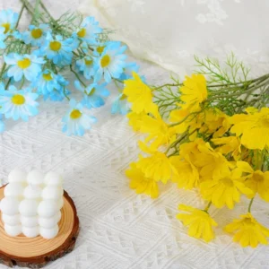 5 Heads Chamomiles Silk Artificial Flower Cosmos Home Photography Decoration Room Wedding Table Party Decorations Diy Bouquet