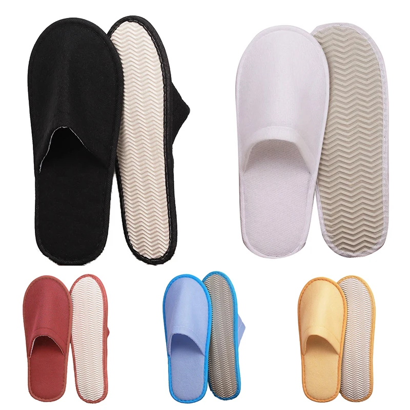 Women Indoor Slipper travel portable Spa Hotel Slipper Spring Summer shoes Woman House Flat Floor Soft Silent Slides for Bedroom