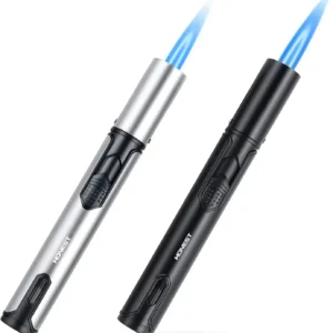 HOT HONEST Metal Torch Windproof Lighter Refillable Pen Lighter Jet Flame Butane Lighter Kitchen BBQ Candle Camping Men's Gadget