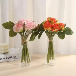 Nordic Transparent Plastic Vase Flower Arrangement Container Creative Hydroponic Plant Flower Vases Home Living Room Desk Decor