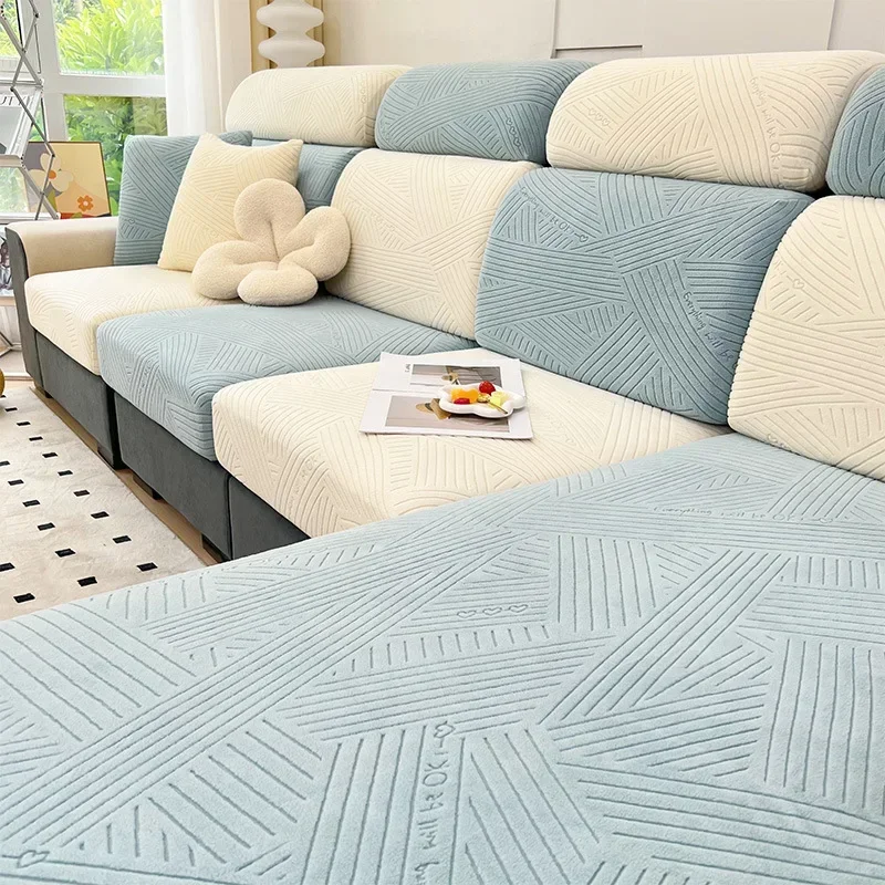 1PC Elastic Sofa Cover Adjustable Sofa Cover Seat Cushion Energy Slipcover L-Shaped Corner Couch Cover Slipcover 1/2/3/4 Seater – Image 3