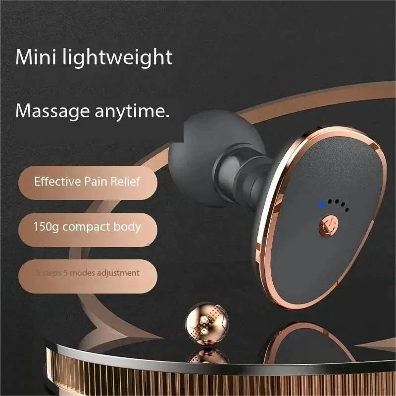 Mini Vibrating Fascia Gun Portable Silent Muscle Massager Motorized High Frequency Vibration Relaxation Artifacts – Image 2