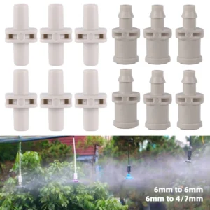 10/50/100Pcs 6mm Straight Connectors 4/7mm Hose Garden Agriculture Greenhouse Drip Irrigation Misting Spray Micro Nozzle Joints