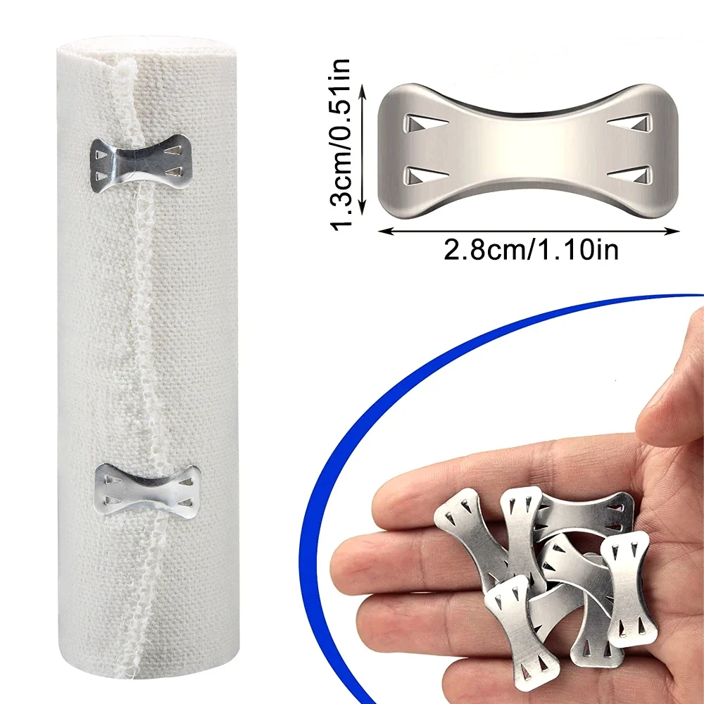 1Roll Elastic Compression Bandage Wrap with Hooks,Athletic Sport Support Tape for Ankle,Wrist,Arm,Leg Sprains First Aid Measure – Image 2