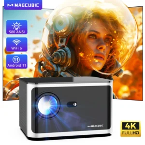 Magcubic HY350 Pro 580ANSI Projector Android 11 4K 1080P Wifi6 Voice Control Allwinner H713 Electronic Focus BT 5.0 Home Cinema