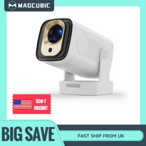 Magcubic HY310 Auto Focus 4K HD Mini Projector 330ANSI 1080P Android 11 Portable Cinema 5W Speaker Air Mouse Voice Control HY300