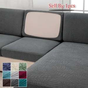 Elastic Jacquard Cushion Cover for Living Room Leaf Pattern Sofa Cover Water Repellent Couch Cover Sofa Protector Seat Cover